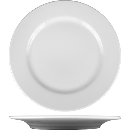 Тарелка мелкая «Тренд»; фарфор; D=22.5см; белый
