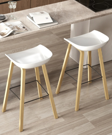 Стул барный LIBRA БЕЛЫЙ