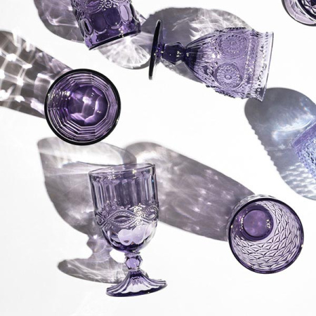 Бокал для вина; стекло; 220мл; H=144мм; фиолет.