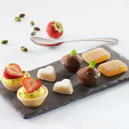 Блюдо прямоугольное «Базальт»; фарфор; L=20,B=10см; черный,матовый