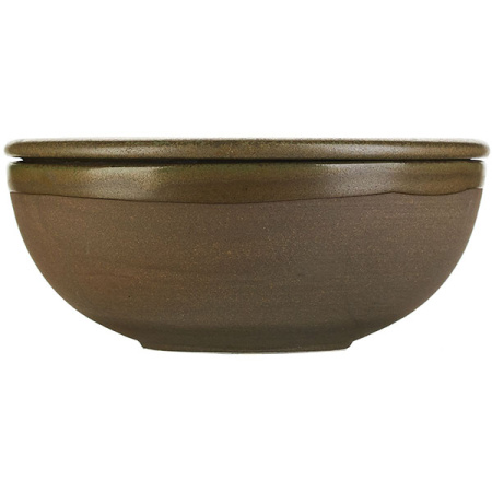 Салатник с крышкой «Серфис»; керамика; D=13,H=5см; зелен.