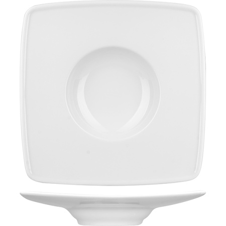 Тарелка для десерта «Виктория»; фарфор; L=26,B=26см