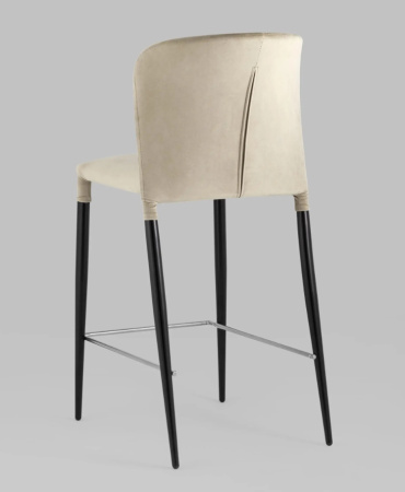 Стул полубарный Лори велюр бежевый