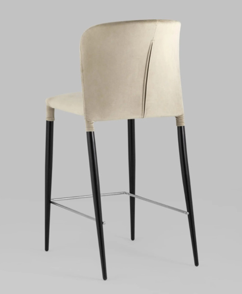 Стул полубарный Лори велюр бежевый