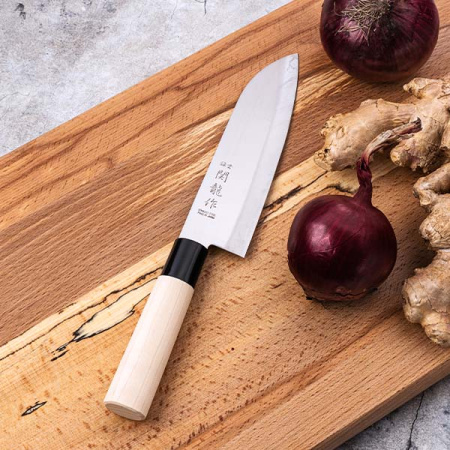 Нож кухонный «Киото» двусторонняя заточка; сталь нерж.,дерево; L=29.5/16.5см