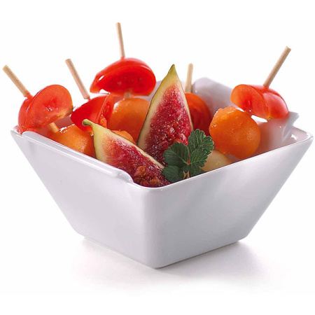 Салатник квадратный «Бомбей»; фарфор; 200мл; H=5,L=11,B=10см; белый