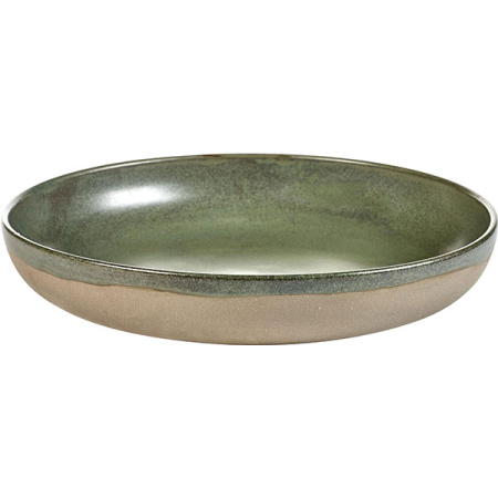 Блюдо глубокое «Серфис»; керамика; D=32,H=5.5см; зелен.