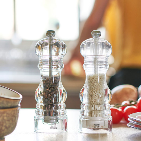 Мельница для перца метал.мех.; акрил; H=18см