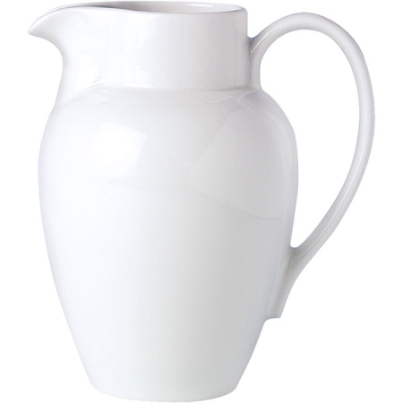 Кувшин «Симплисити Вайт»; фарфор; 1.1л; D=70,H=180,L=170мм; белый