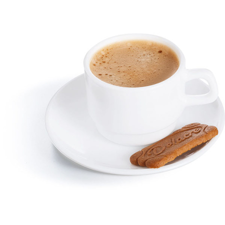 Блюдце «Ресторан»; стекло; D=14,H=1.5см; белый