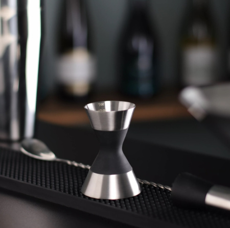 Джиггер AnyBar Mr Slim Silicone 30/45, матовое серебро