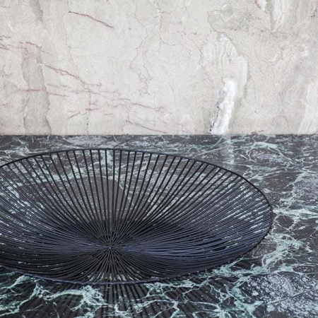 Ваза для фруктов; металл; D=50,H=7см; черный