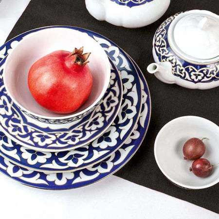 Пиала чайная «Восток Голд»; фарфор; 150мл; D=11,H=5см; синий,золотой