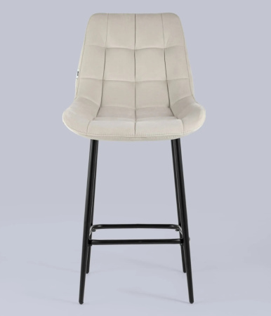 Стул полубарный Флекс велюр бежевый