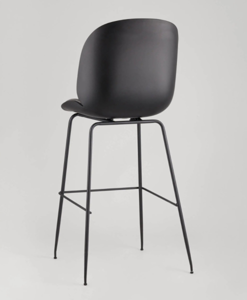Стул барный Beetle PU со спинкой серый