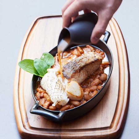 Молочник «Ликид»; фарфор; 125мл; H=10,L=7,B=6см; черный