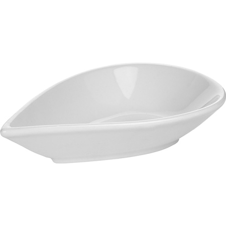 Салатник «Пати»; фарфор; H=4,L=20,B=13см; белый