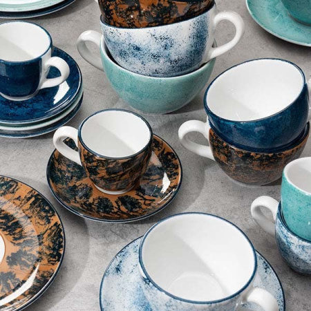 Блюдце с декором Lubiana Аида диаметр 12 см коричневый