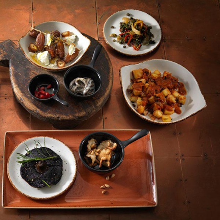 Сковорода порц. «Браун дэппл»; фарфор; D=16.5см; белый,коричнев.