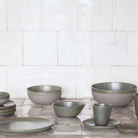 Блюдо глубокое «Серфис»; керамика; D=32,H=5.5см; зелен.