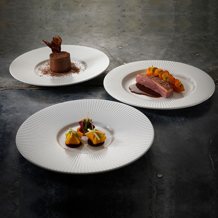 Тарелка мелкая «Уиллоу»; фарфор; D=27см; белый