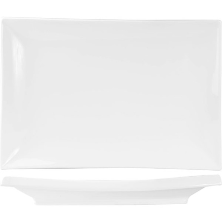Блюдо для суши «Кунстверк»; фарфор; L=39,B=26.1см; белый