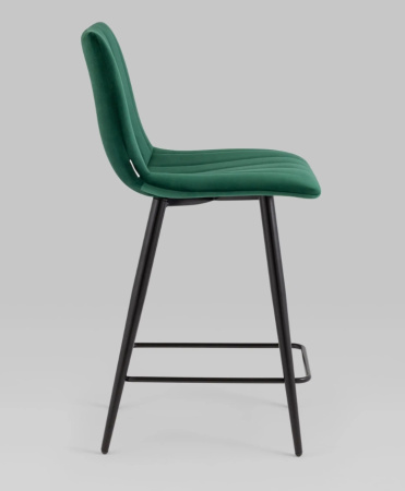 Стул полубарный Олсен велюр зелёный 60 см
