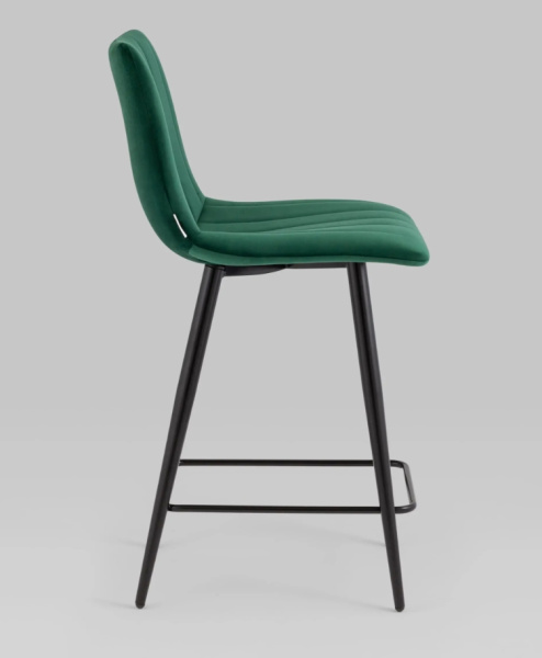 Стул полубарный Олсен велюр зелёный 60 см
