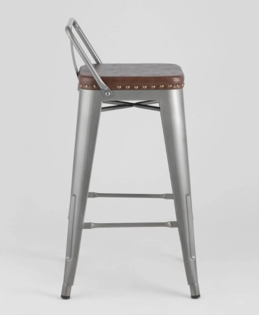 Стул полубарный TOLIX SOFT серебристый