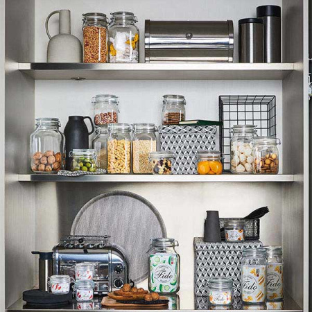 Фото Банка для сыпуч. продук. «Фидо»; стекло; 0.75л; D=9.5,H=13.5см; прозр. Банка для сыпуч. продук. «Фидо»; стекло; 0.75л; D=9.5,H=13.5см; прозр.