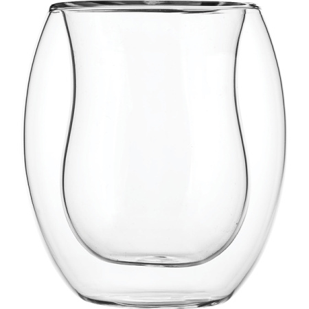 Бокал двойные стенки «Проотель»; термост.стекло; 150мл; D=7см