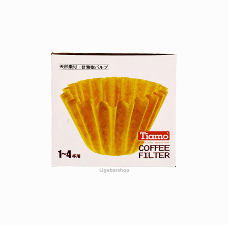 Фильтры Tiamo бумажные, неотбеленные, 50шт