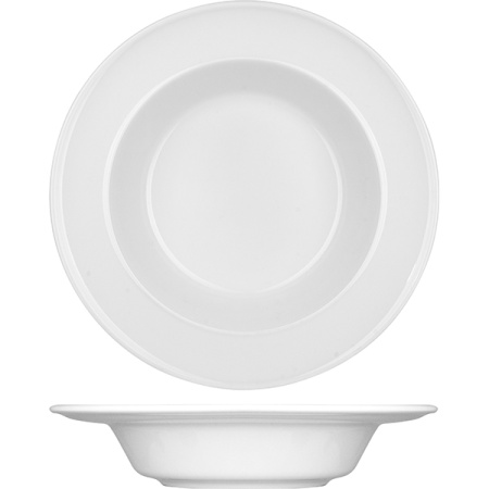 Тарелка глубокая «Экселенси»; фарфор; 400мл; D=22.5,H=4см; белый