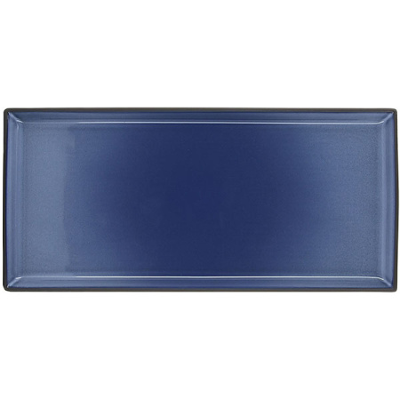 Блюдо прямоуг. «Экинокс»; фарфор; H=1.8,L=32.5,B=15см; синий