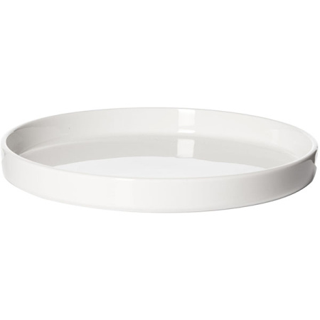 Блюдо круглое с бортом «Кунстверк»; фарфор; D=20см; белый