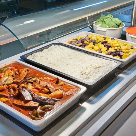 Гастроемкость; фарфор; 7л; H=6.5,L=53,B=32.5см; белый