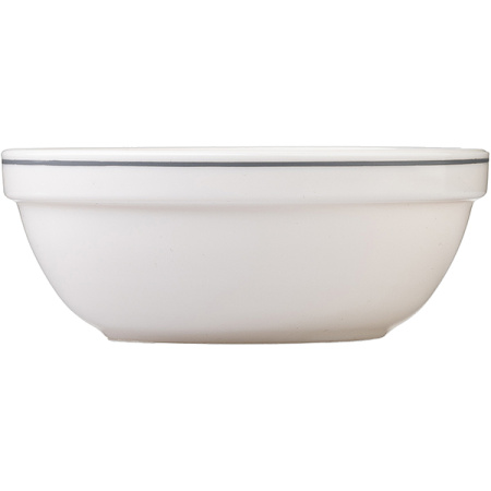 Салатник «Рисепшн»; стекло; 300мл; D=12,H=4.5см; слон.кость,серый