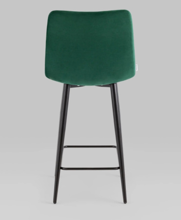 Стул полубарный Олсен велюр зелёный 60 см