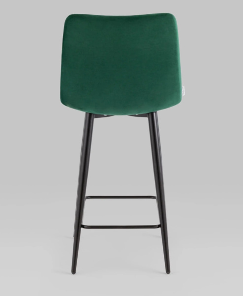 Стул полубарный Олсен велюр зелёный 60 см