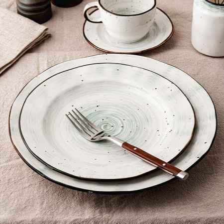 Вилка столовая «Рустик»; сталь нерж.,пластик; L=200/60,B=20мм