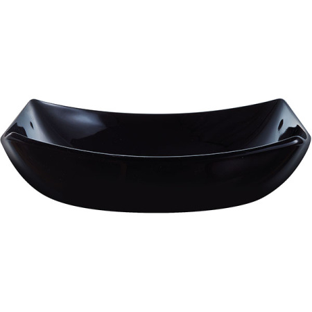 Тарелка глубокая «Квадрато»; стекло; 850мл; H=5.5,L=20,B=20см; черный