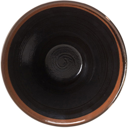 Салатник «Кото»; фарфор; 450мл; D=15,H=8см; черный,коричнев.