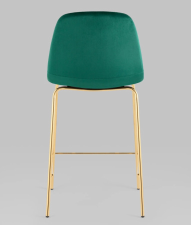 Стул полубарный Валенсия SN велюр зеленый золотые ножки