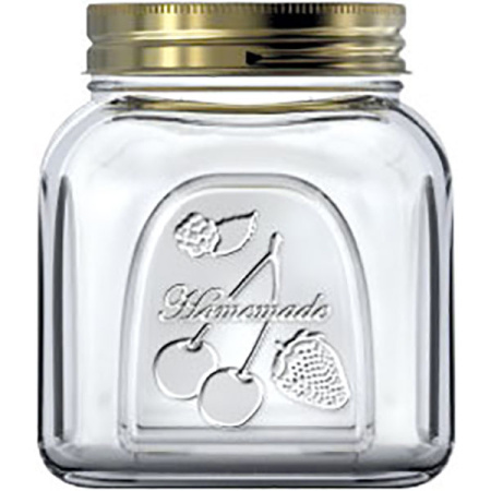 Банка с крышкой «Хоммэйд»; стекло,металл; 500мл; прозр.,металлич.