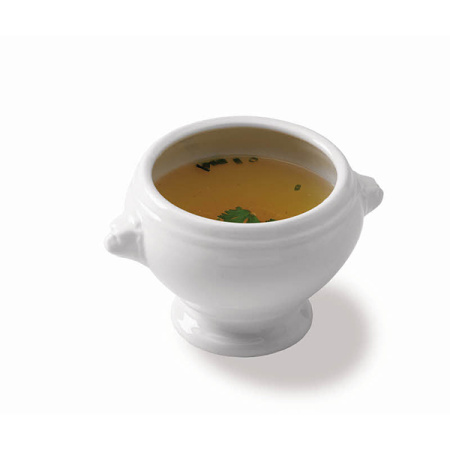 Бульонная чашка с ручк. «Пати»; фарфор; 450мл; D=10,H=10,L=16см; белый