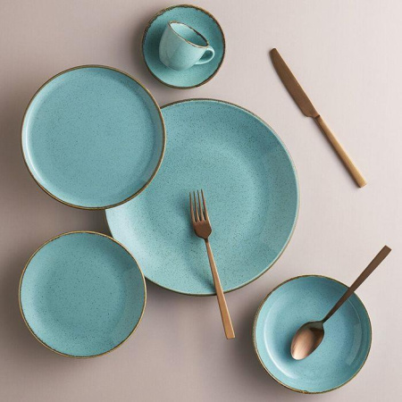 Тарелка мелкая Porland Seasons 24 см бирюзовый