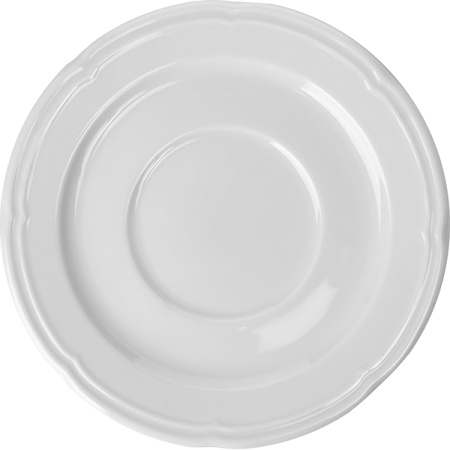 Блюдце для бульон.чашки «Увертюра»; фарфор; D=18,H=1.5см; белый