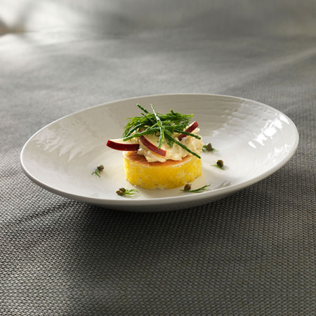 Салатник «Скейп»; фарфор; D=25.5см; белый