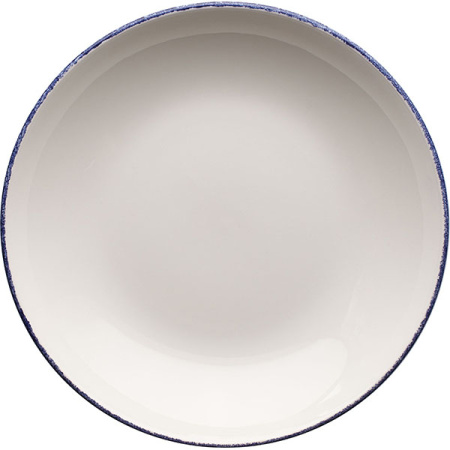 Салатник «Блю дэппл»; фарфор; D=25см; белый,синий