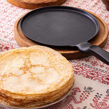 Сковорода для блинов «Проотель»; алюм.литой,пластик; D=24,H=1.5см